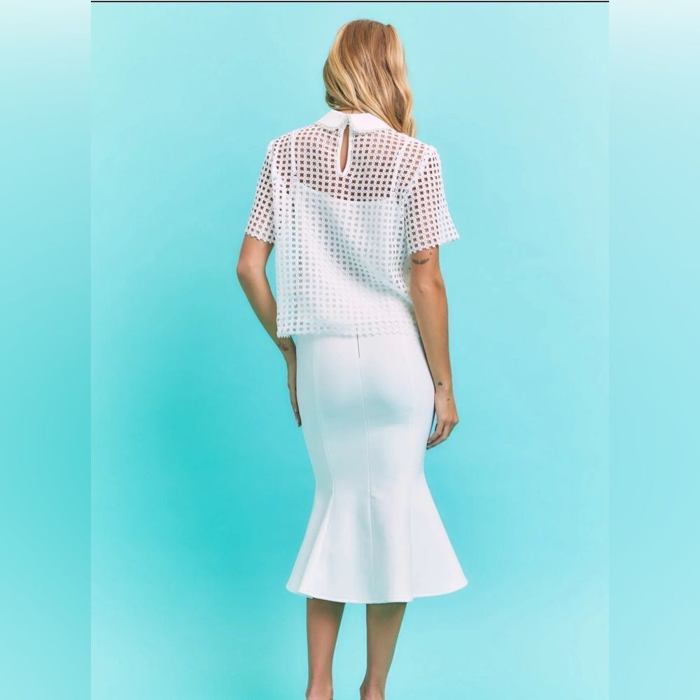 Elegant White Lace Women's Top - Picture 5 of 5